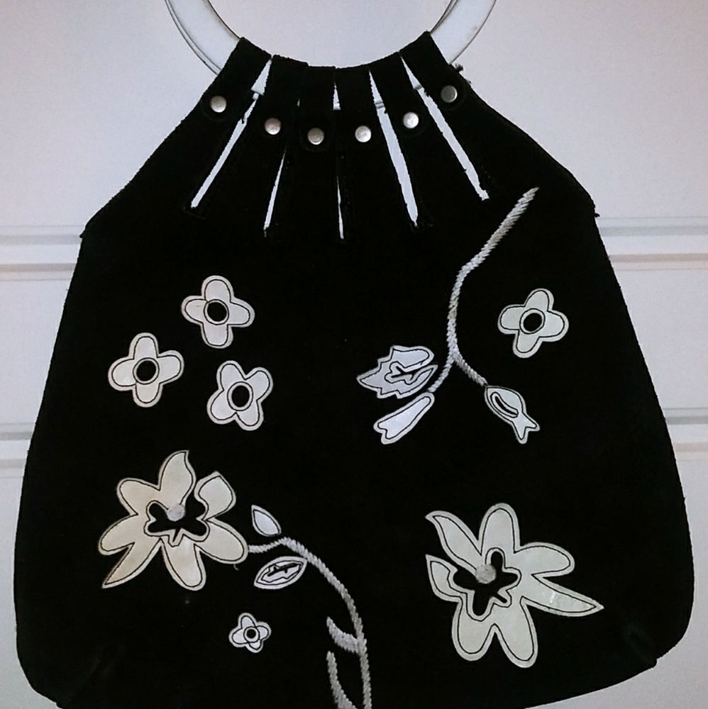 Suede black purse